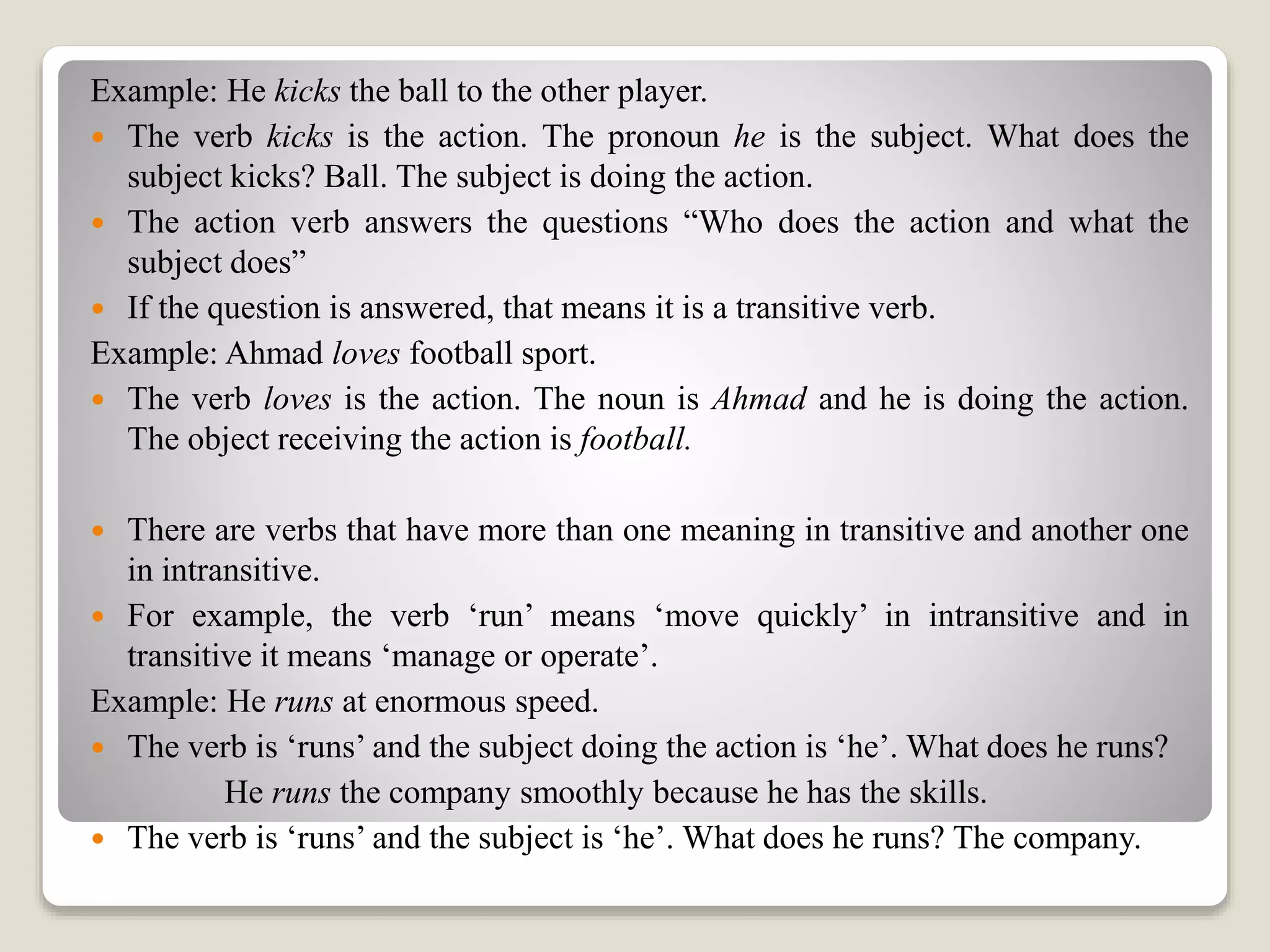 Verbs: Regular Irregular & Transitive Intransitive | PPTX