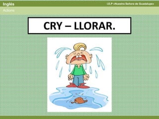 I.E.P «Nuestra Señora de Guadalupe»Inglés
Actions
CRY – LLORAR.