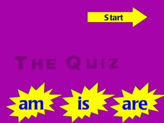 The Quiz am is are Start 