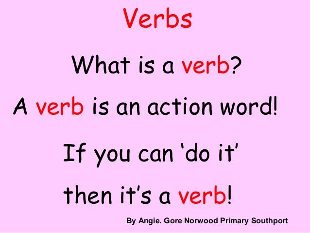 verbs and adverbs