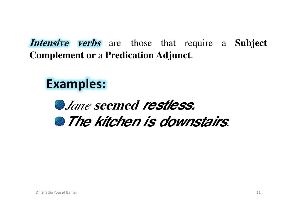 Verbs And Verb Phrases By Dr Shadia Yousef Banjar