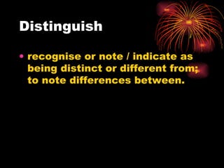 Distinguishable Example Verb scaffolds | PPT