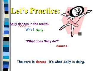 Sally Lessons Verbs | PPT