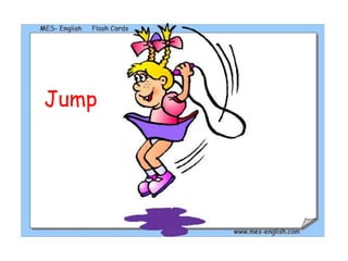 Verbs flash cards actions | PPT