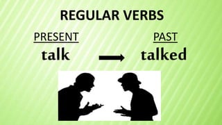 REGULAR VERBS
talk
PRESENT PAST
talked
 