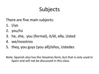 Verbs introduction | PPTX