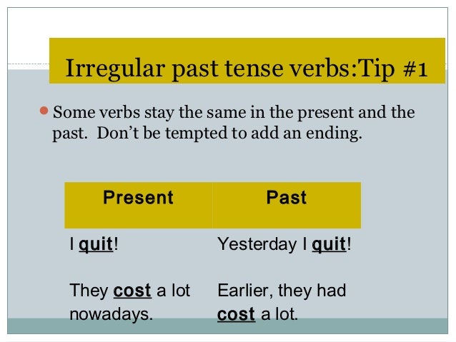 Verbs past