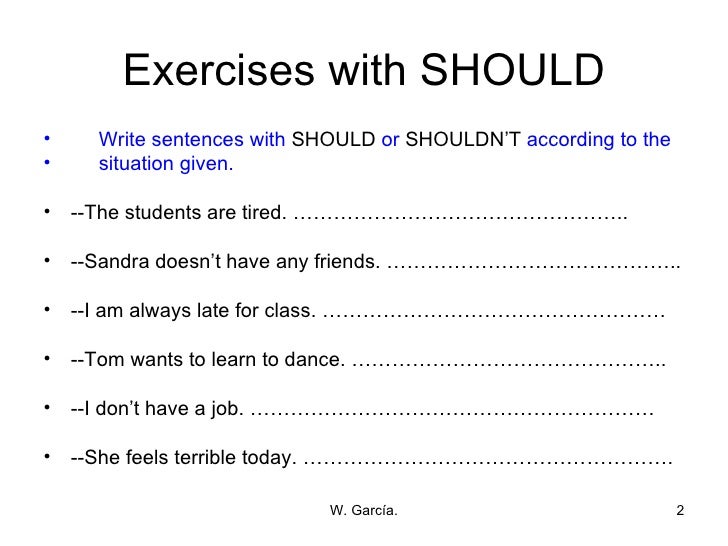 verbs should and could