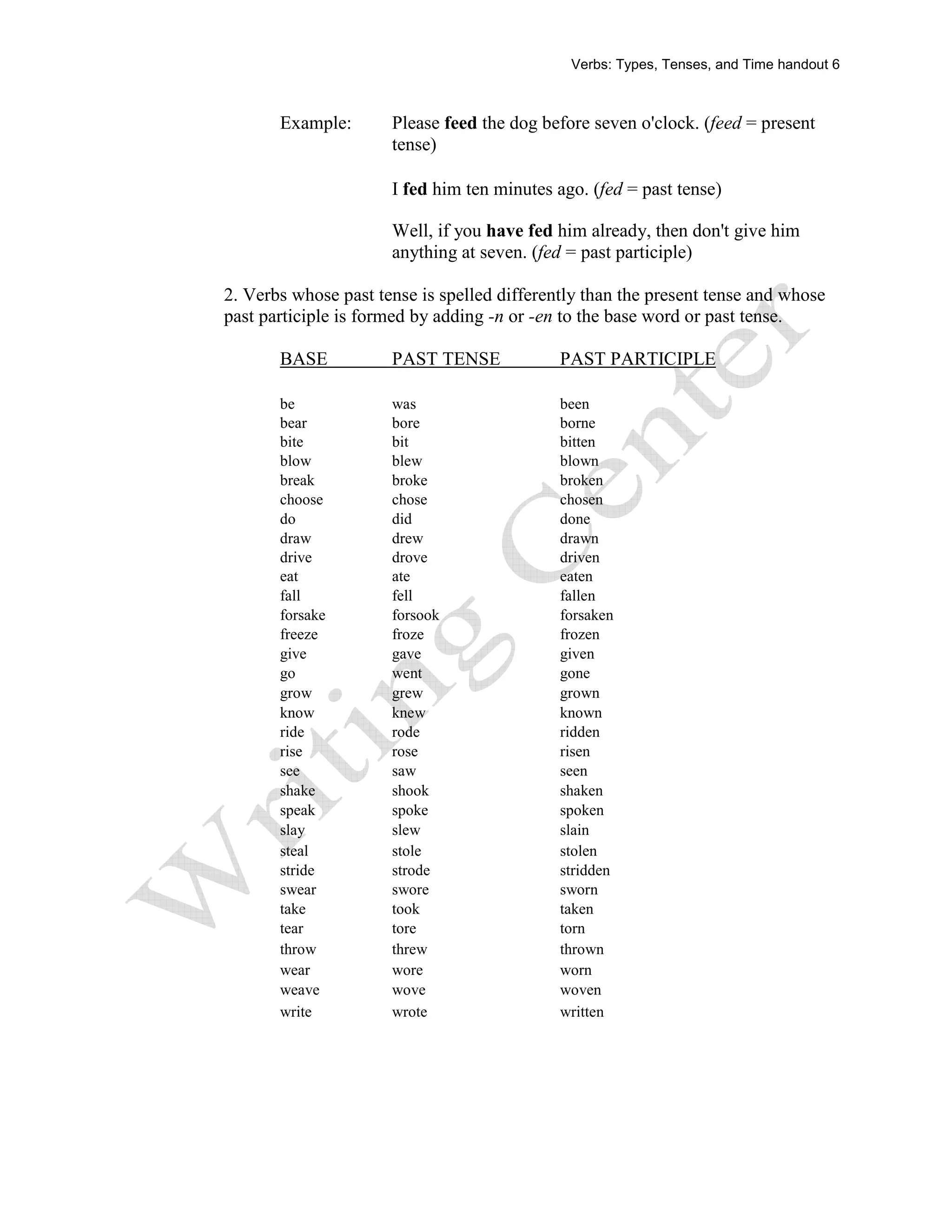 Verbs Types, Tenses and Time | PDF