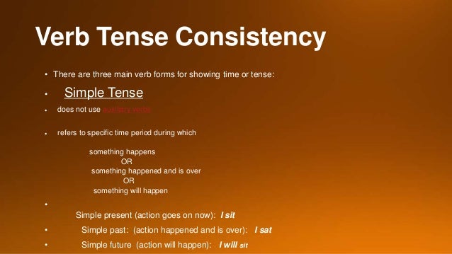What Is Verb Tense Consistency