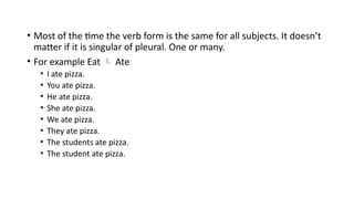 ESL Teaching Tool - Verb Tenses - Past present and Future | PPTX