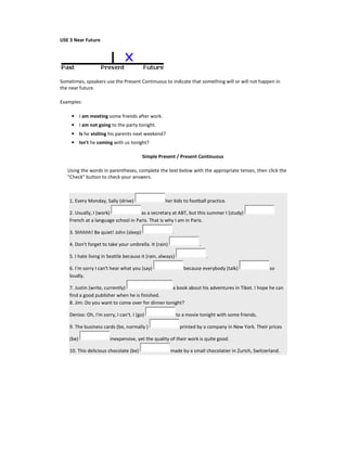 Verb tenses 10º ano | PDF