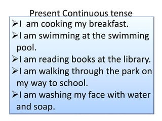 I walked through the park on my way to school.