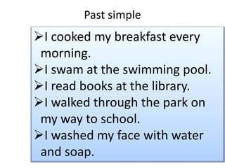 I walk through the park on my way to school.