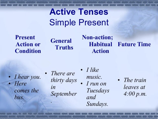 Verb tenses (lecture)