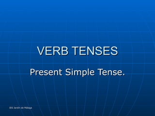 VERB TENSES Present Simple Tense. 