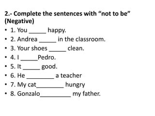 Verb to be | PPTX