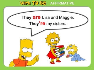 AFFIRMATIVE
They are Lisa and Maggie.
They’re my sisters.
 