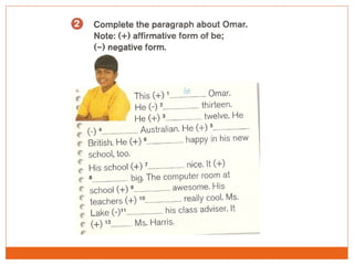 subject pronouns - verb to be positive and negative | PPT