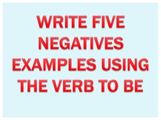 Verb to be negative 3.3