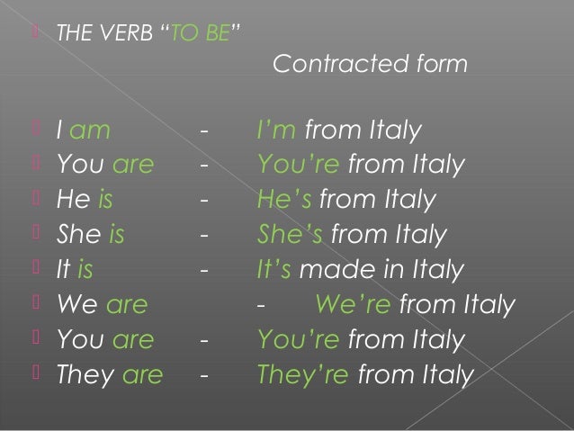 in contracted form words of plural Verb plurals, pronouns numbers, 'to be',