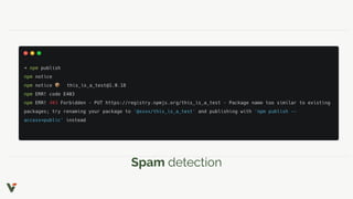 Spam detection
 