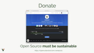 Donate
Open Source must be sustainable
https://opencollective.com/verdaccio
 