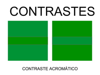 CONTRASTES
CONTRASTE ACROMÁTICO
 