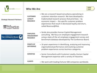 VERDE TEAMWho We AreStrategic Research Partners: