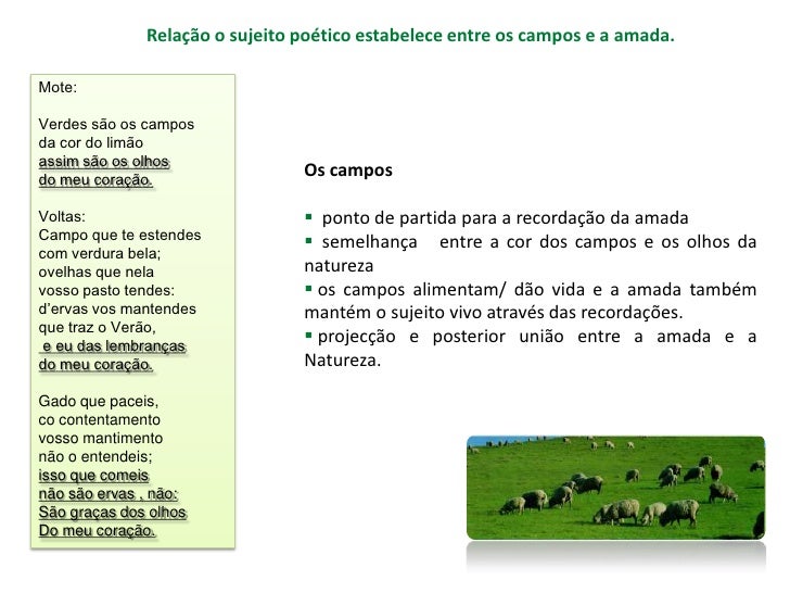 Verdes São Os Campos Analise Do Poema