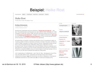 Beispiel:  Heike  Rost 