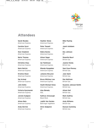 Verge London 2007 Program