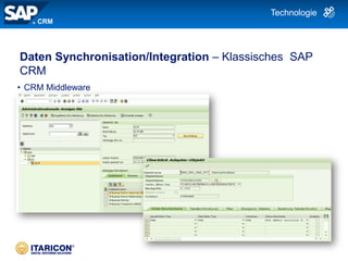 | 7
Daten Synchronisation/Integration – Klassisches SAP
CRM
• CRM Middleware
CRM
Technologie
 