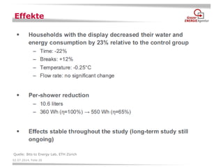 02.07.2014, Folie 26 
Effekte 
Quelle: Bits to Energy Lab, ETH Zürich  