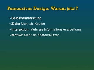 Verhaltensänderung speichern? Über persuasives Webdesign