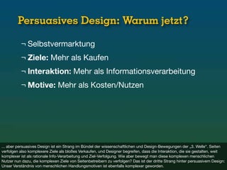 Verhaltensänderung speichern? Über persuasives Webdesign