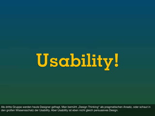 Verhaltensänderung speichern? Über persuasives Webdesign