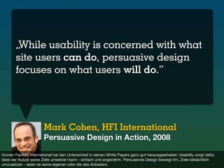 Verhaltensänderung speichern? Über persuasives Webdesign