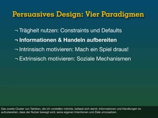 Verhaltensänderung speichern? Über persuasives Webdesign