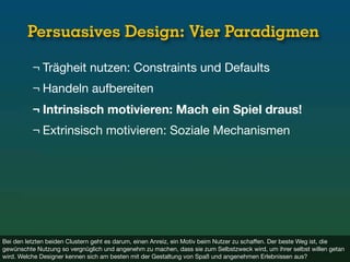 Verhaltensänderung speichern? Über persuasives Webdesign