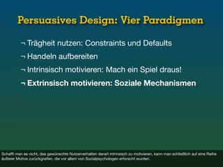 Verhaltensänderung speichern? Über persuasives Webdesign