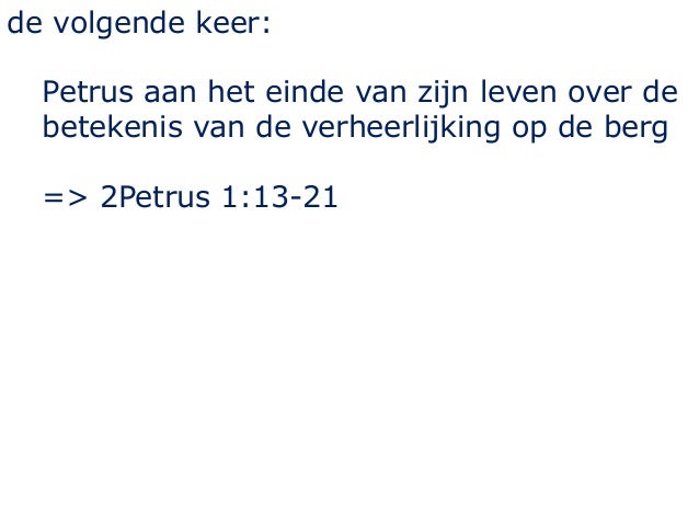 de verheerlijking op de berg