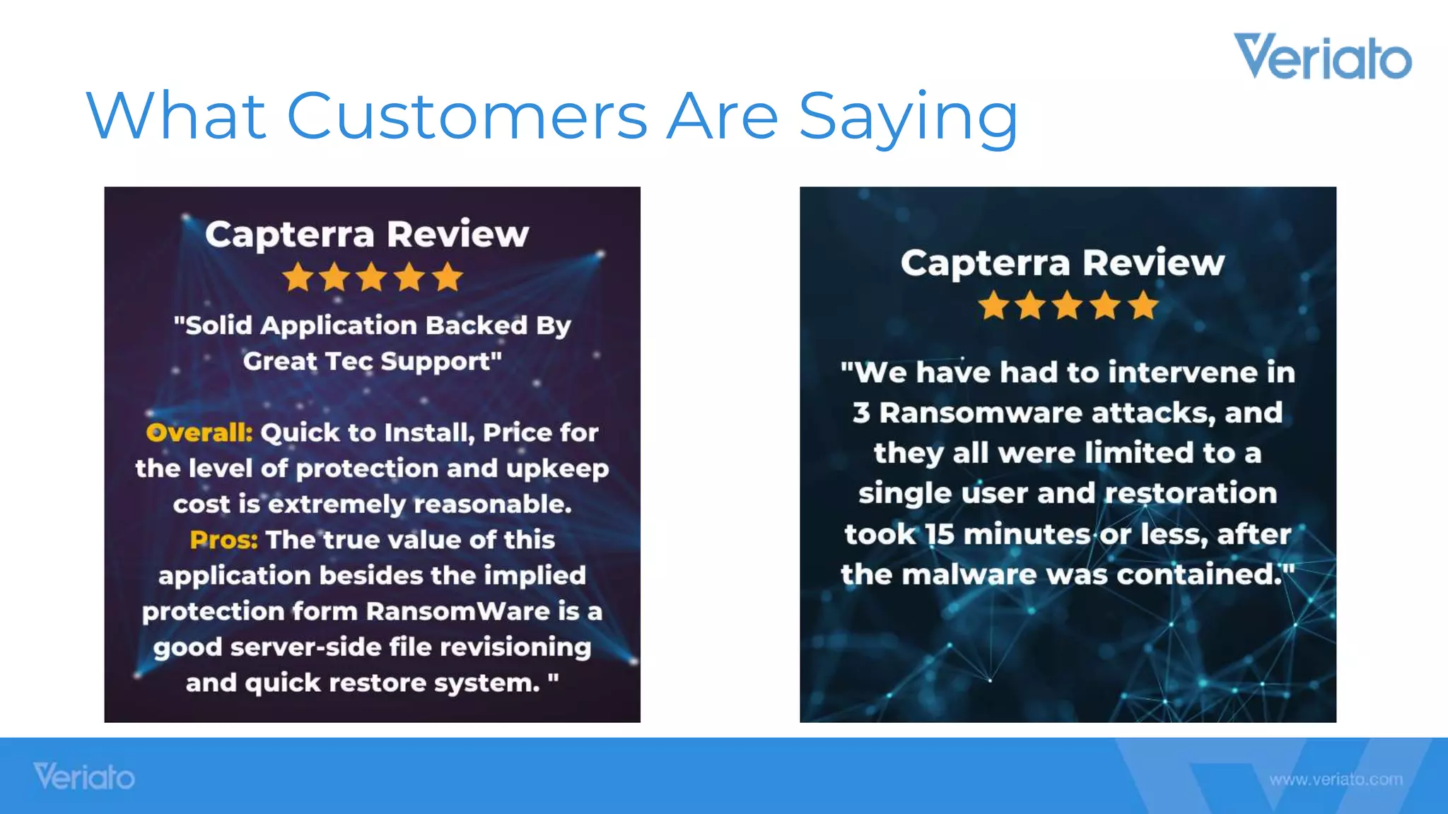 Confidential
What Customers Are Saying
 