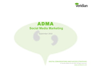 ADMA   Social Media Marketing September 2010 