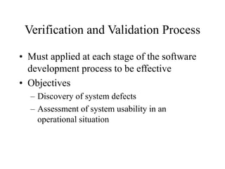 Verifcation &amp;validation