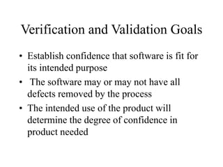 Verifcation &amp;validation