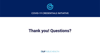 Thank you! Questions?
 