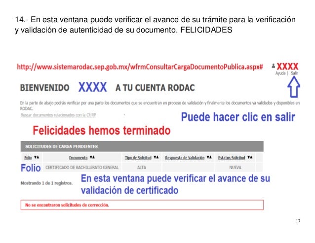 Verificación de autenticidad del certificado de estudios