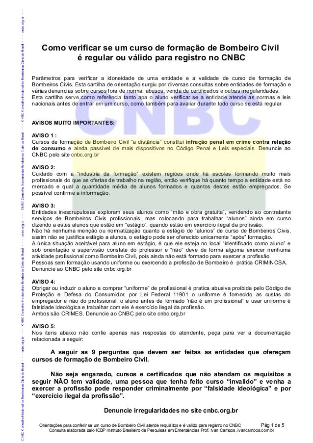 Curso de bombeiro civil em recife