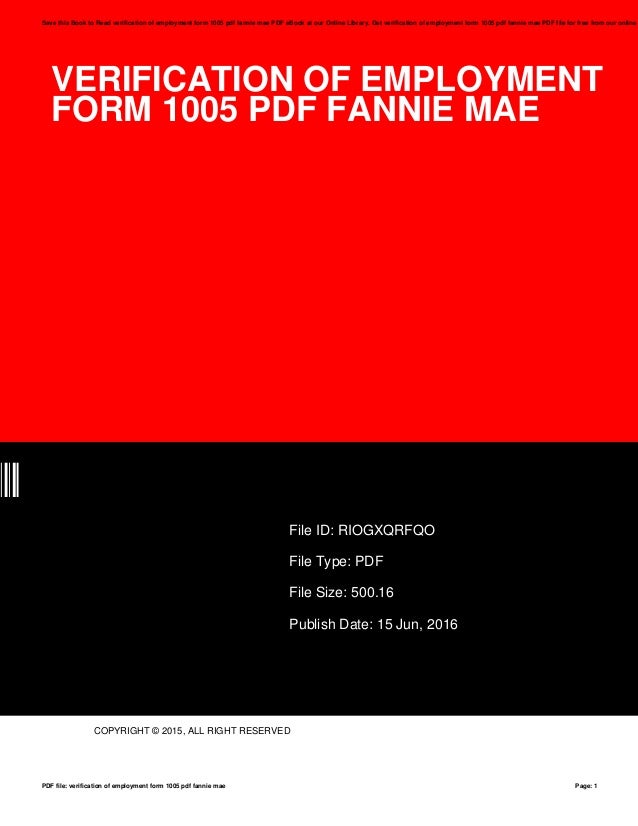 Verification of-employment-form-1005-pdf-fannie-mae